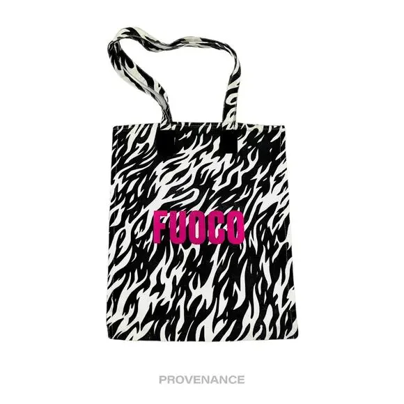 🔴 Gucci Garden FUOCO Zebra Cotton Tote Bag - Black/White - Picture 1 of 8